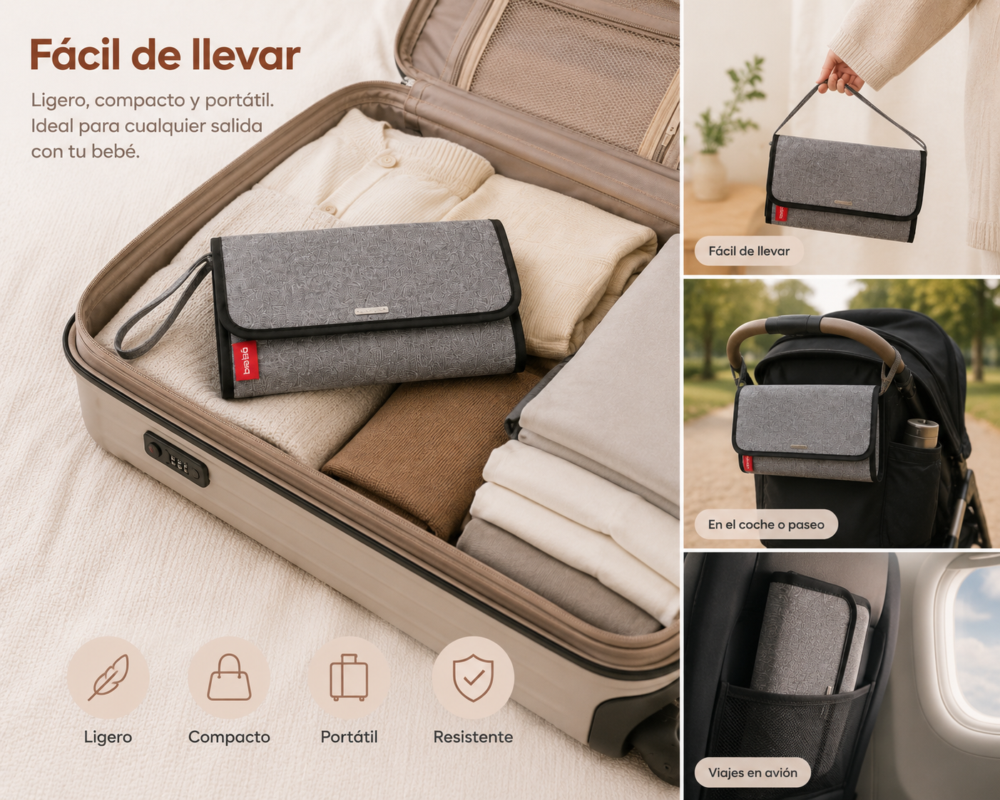 Perfecto para viajes y paseos